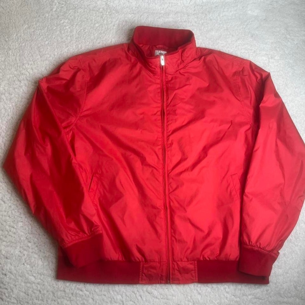Peter millar men's red bomber lined jacket windbreaker‎ golf outdoors xxl